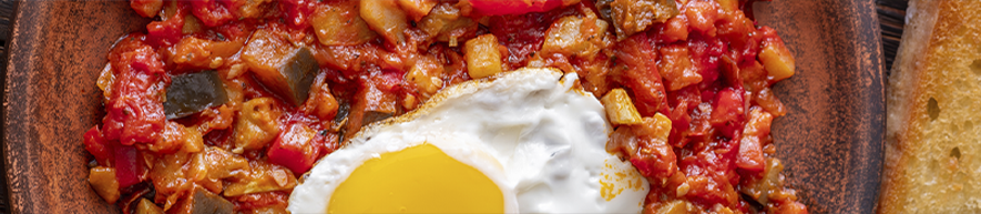 Pisto Tomellosero. Plato típico en la gastronomía de Tomelloso. 